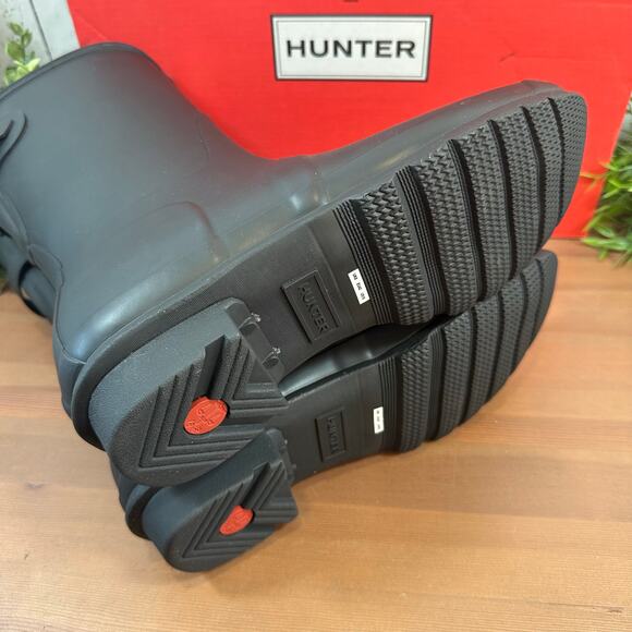 Hunter Women's Original Back Adjustable Short Rain Boots Black Size 10 - Picture 9 of 10